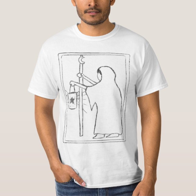 Camiseta O desenho do cartão Hermit Tarot (Frente)