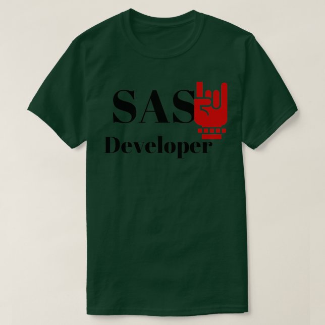 Camiseta O desenvolvedor SAS (Frente do Design)