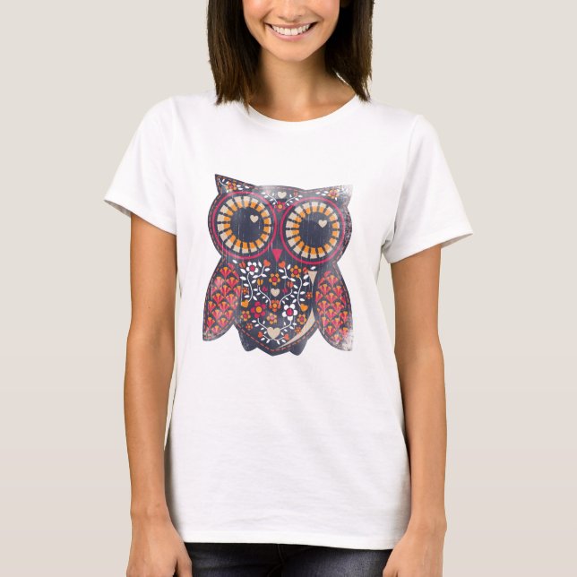 Camiseta O Design da Coruja Artística (Frente)