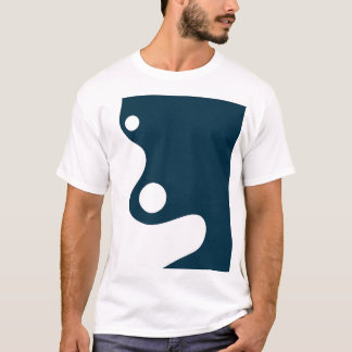 Camiseta O Design de fundo azul.