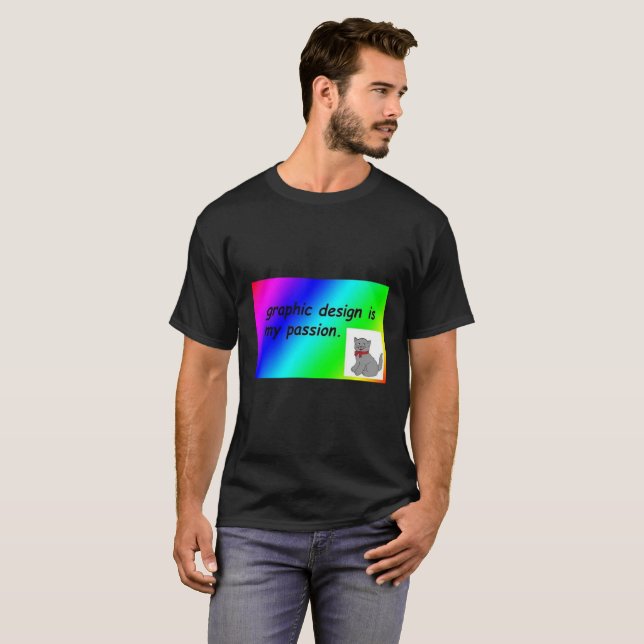Camiseta O design de gráficos é minha paixão (Frente Completa)