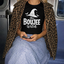 Camiseta O Design de Halloween Combinando da Bruxa Boujee