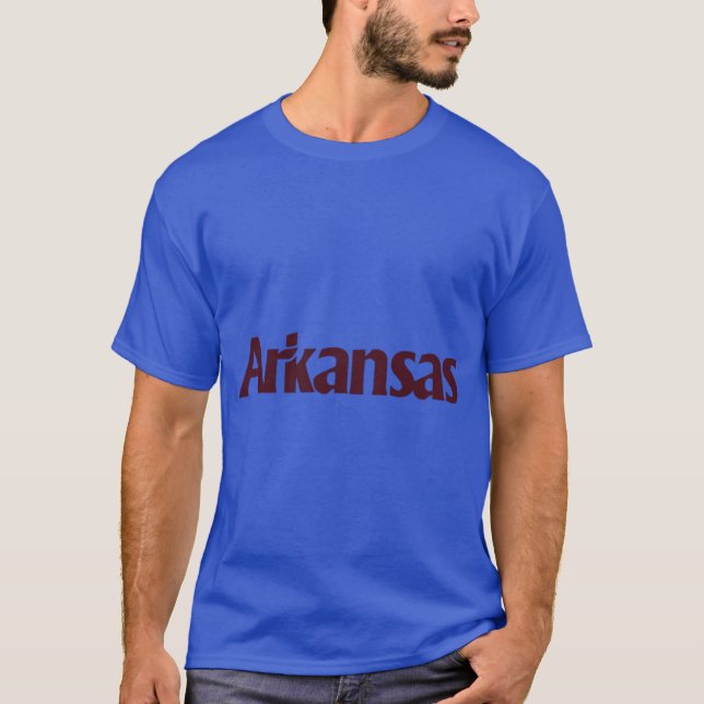 Camiseta O Design de Licença do Arkansas da Placa de Licenç (Frente)