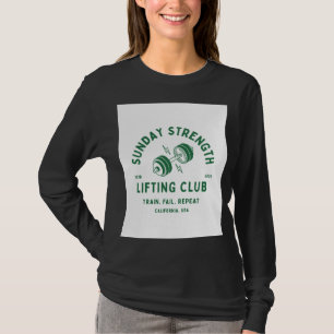 Camiseta O design do clube de levantamento
