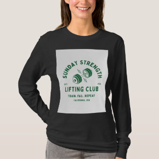 Camiseta O design do clube de levantamento