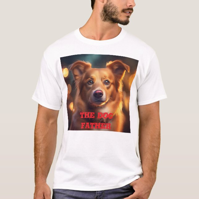 Camiseta O design do pai do cachorro T-shirt (Frente)