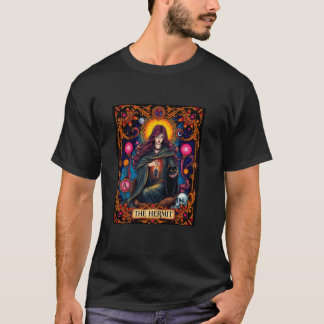 Camiseta O Design místico hípico do cartão tarot Hermit