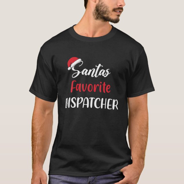 Camiseta O Despachante Favorito Dos papais noeis No Natal D (Frente)