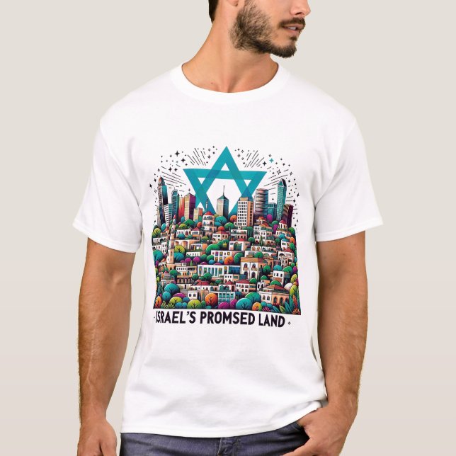 Camiseta O Destino Divino de Israel - A Terra Prometida por (Frente)