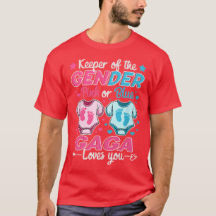 Camiseta O Detentor Do Gênero Revela Cor-De-Rosa Ou Azul A 