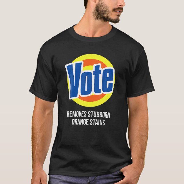 Camiseta O Detergente De Votação Remove Os Manchas De Laran (Frente)