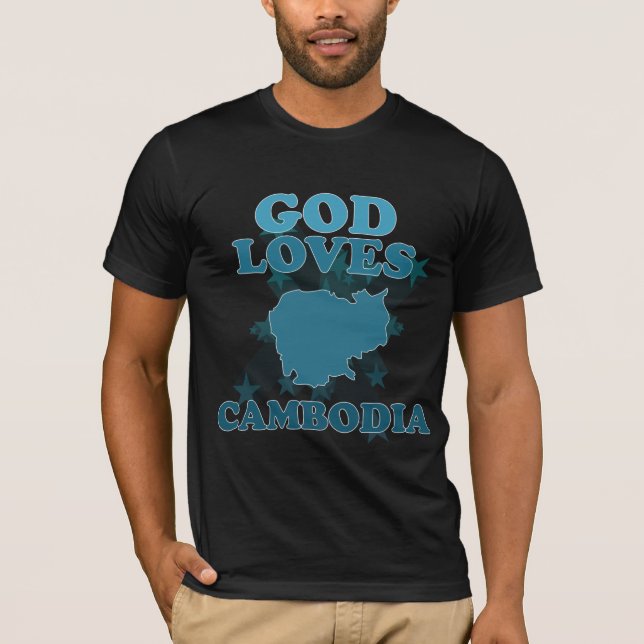 Camiseta O deus ama Cambodia (Frente)