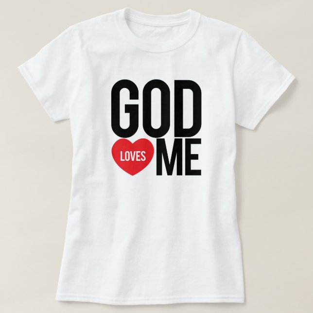 Camiseta O deus ama-me (Frente do Design)