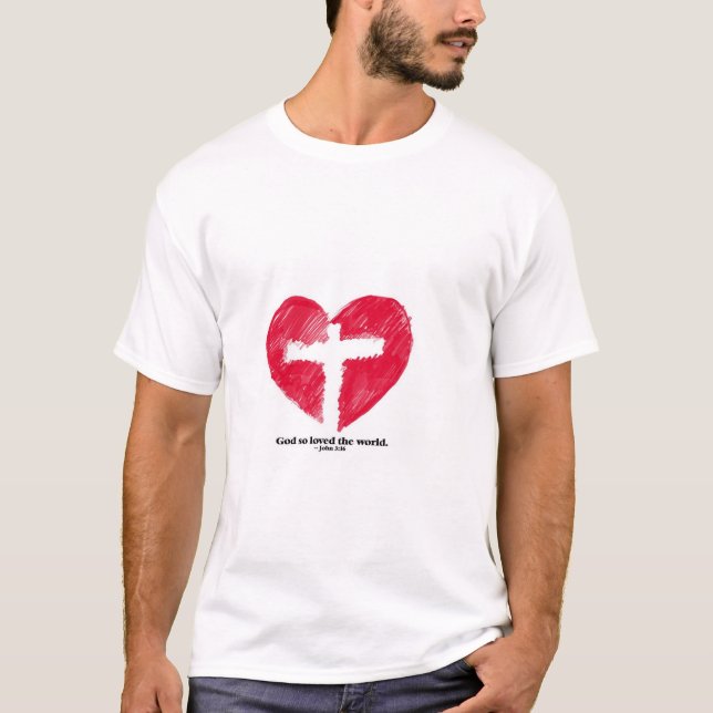 Camiseta O deus amou assim o mundo (Frente)