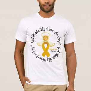 Camiseta O deus do cancer do apêndice fez a meu herói um