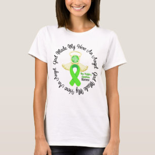 Camiseta O deus do linfoma de Non-Hodgkins fez a meu herói
