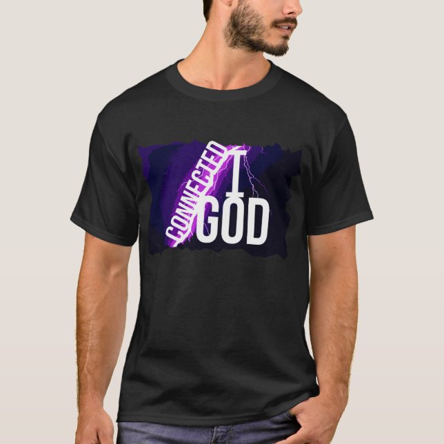 Camiseta O deus e eu somos conectados (Frente)