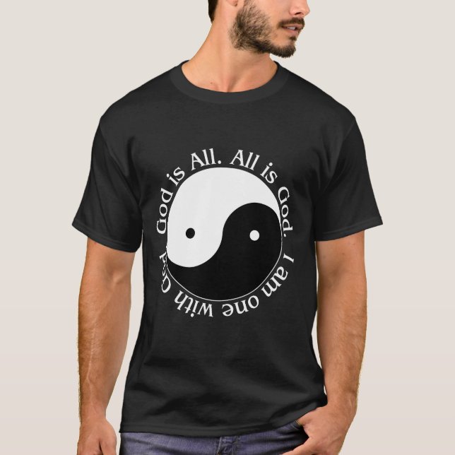 Camiseta O deus é todo o Yin-Yang-darkshirt (Frente)
