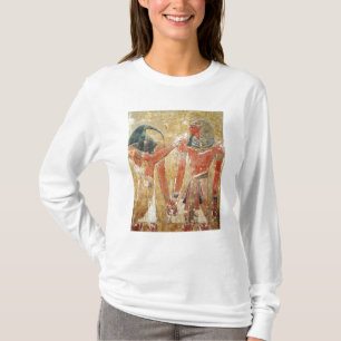 Camiseta O deus Thoth com Seti I no túmulo de Seti