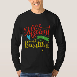 Camiseta O Dia da Consciência do Autismo Diferente é Bonito