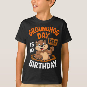 Camiseta O Dia da Marmota é meu aniversário 2 de fevereiro