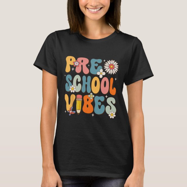 Camiseta O Dia Da Pré-Escola Volta À Escola (Frente)