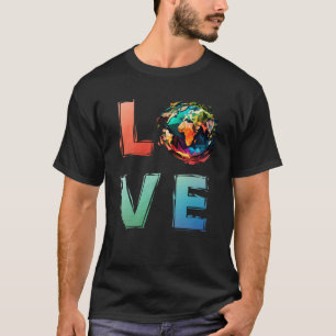 Camiseta O Dia da Terra adora proteção da Terra respeitador