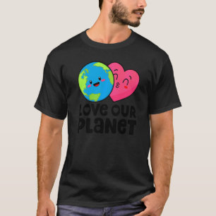 Camiseta O Dia da Terra Ama Nosso Planeta Animal Ambiental