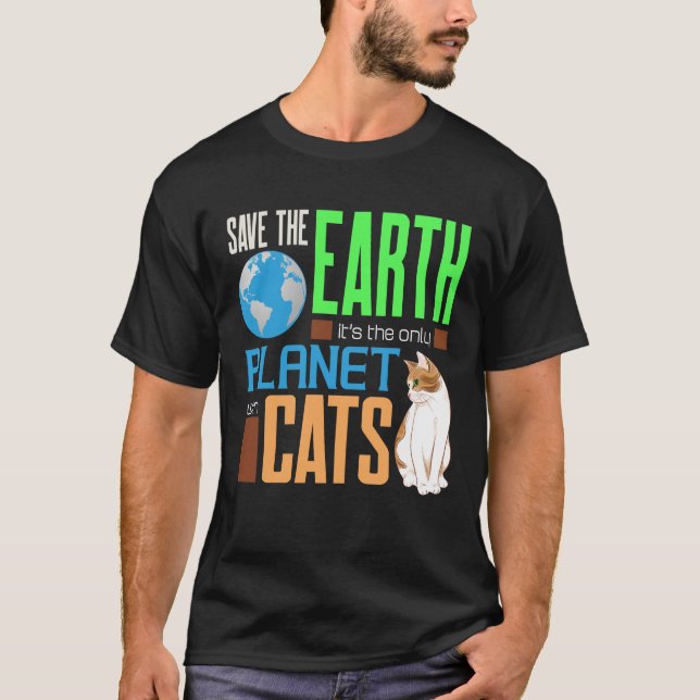 Camiseta O Dia Da Terra Salva Nossa Terra O Único Planeta C (Frente)