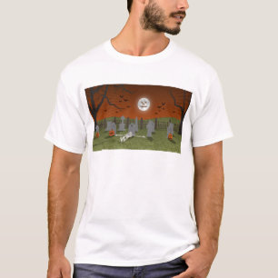 Camiseta O Dia das Bruxas: Cena do cemitério: