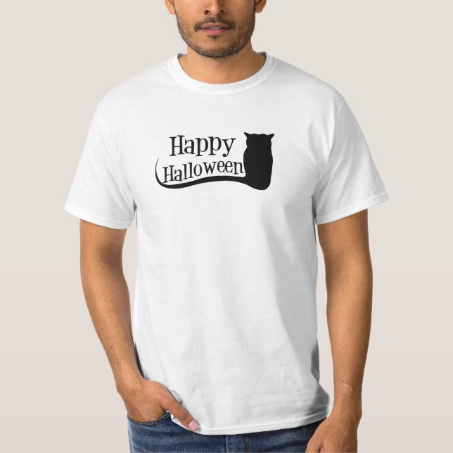 Camiseta O Dia das Bruxas feliz (Frente)