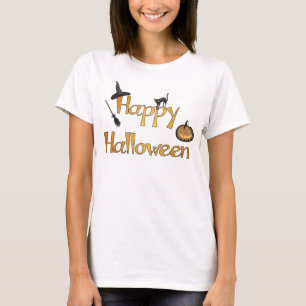 Camiseta O Dia das Bruxas feliz