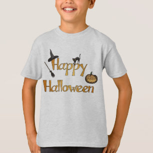 Camiseta O Dia das Bruxas feliz