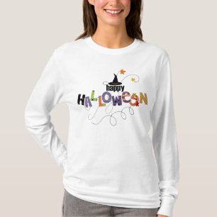 Camiseta O Dia das Bruxas feliz