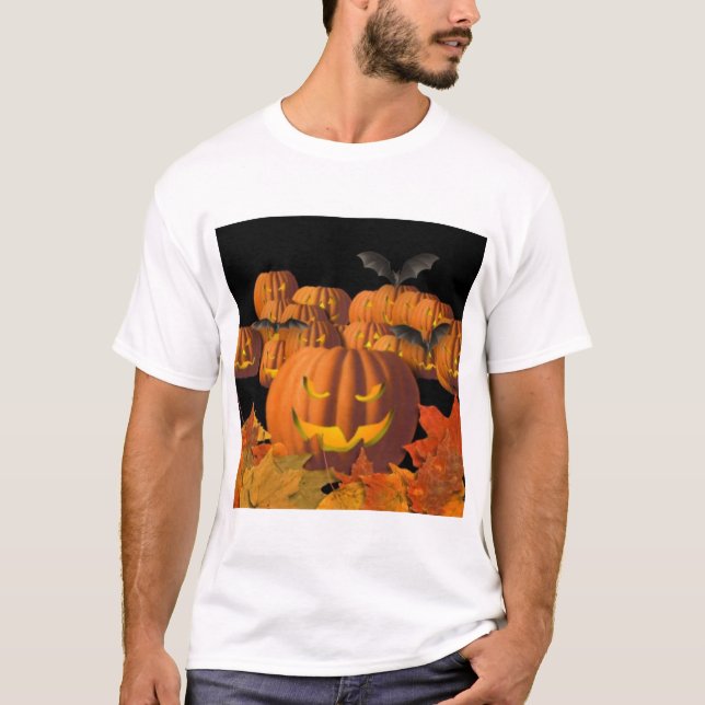 Camiseta O Dia das Bruxas feliz (Frente)
