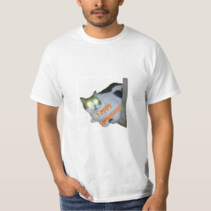 Camiseta O Dia das Bruxas feliz da Gato-O-Lanterna