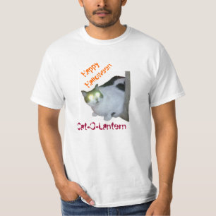 Camiseta O Dia das Bruxas feliz da Gato-O-Lanterna