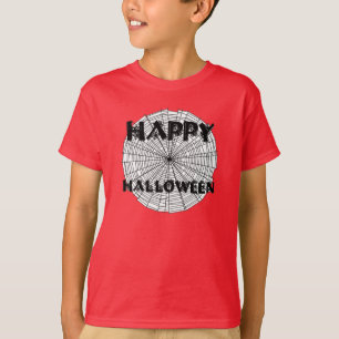 Camiseta O Dia das Bruxas feliz na Web de aranha caçoa o T