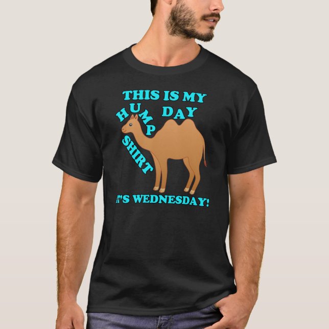 Camiseta O dia de corcunda feliz é quarta-feira (Frente)