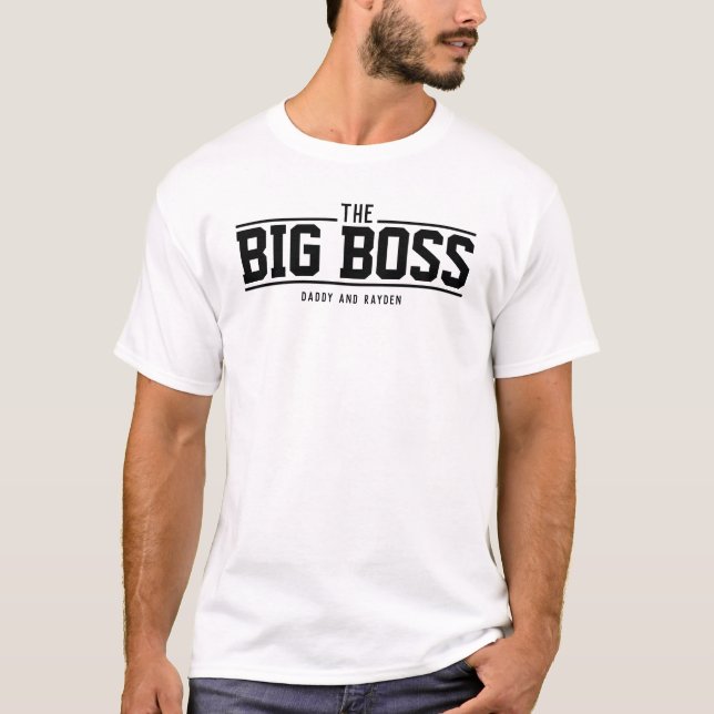Camiseta O Dia de os pais Big Boss Personalizado (Frente)