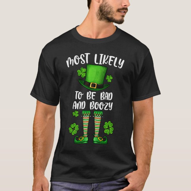 Camiseta O dia de Patrick é muito provável de ser ruim e bo (Frente)