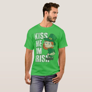 Camiseta O Dia de São Patrício beija-me que eu sou