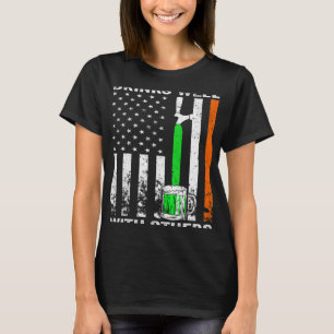 Camiseta O Dia de São Patrício de bandeira americano bebe b