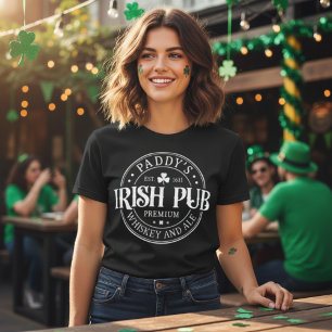Camiseta O Dia de São Patrício de Pub Irlandês do Paddy