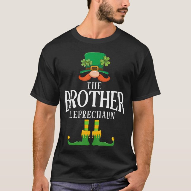 Camiseta O Dia de São Patrício do Irmão Leprechaun Correspo (Frente)