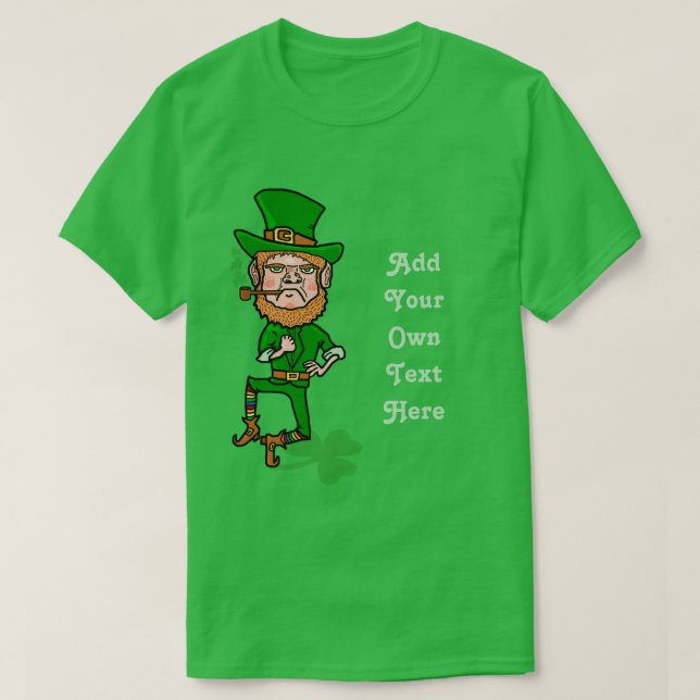 Camiseta O Dia de São Patrício engraçado do Leprechaun (Frente do Design)