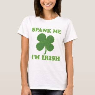 Camiseta O Dia de São Patrício espanca-me o irlandês Im