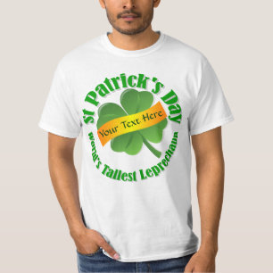 Camiseta O Dia de São Patrício o mais alto do leprechaun do