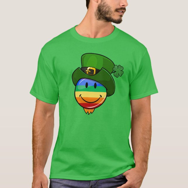Camiseta O dia de St Patrick alegre da bandeira do (Frente)
