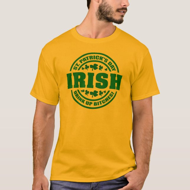 Camiseta O dia de St Patrick do IRLANDÊS (Frente)